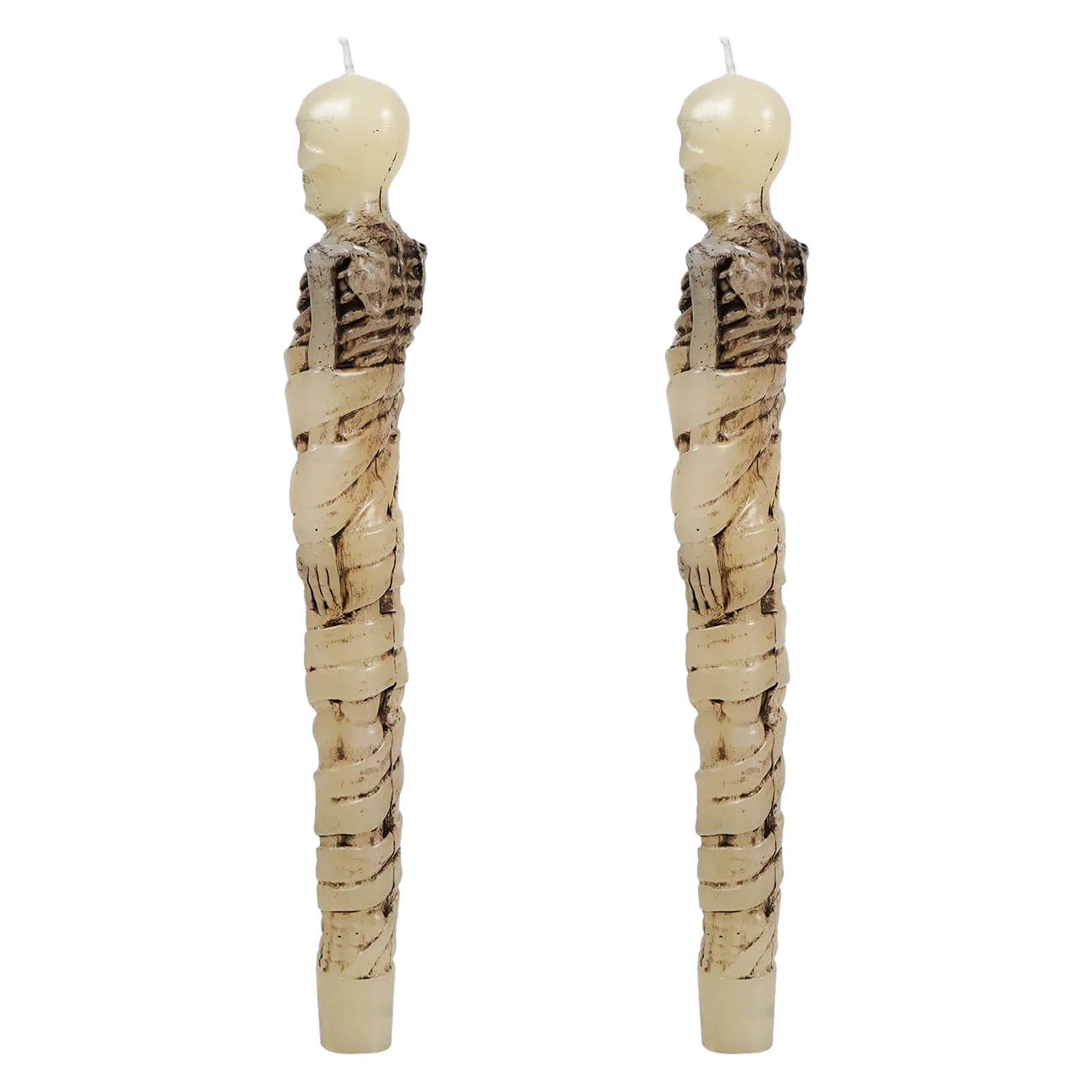 10" Ivory Skeleton Taper Candles Box Set/2 - Image 2