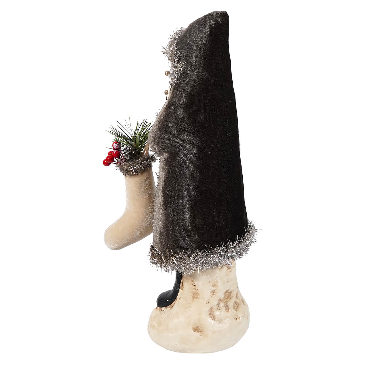 12" Charcoal Velvet Belsnickle - Image 3