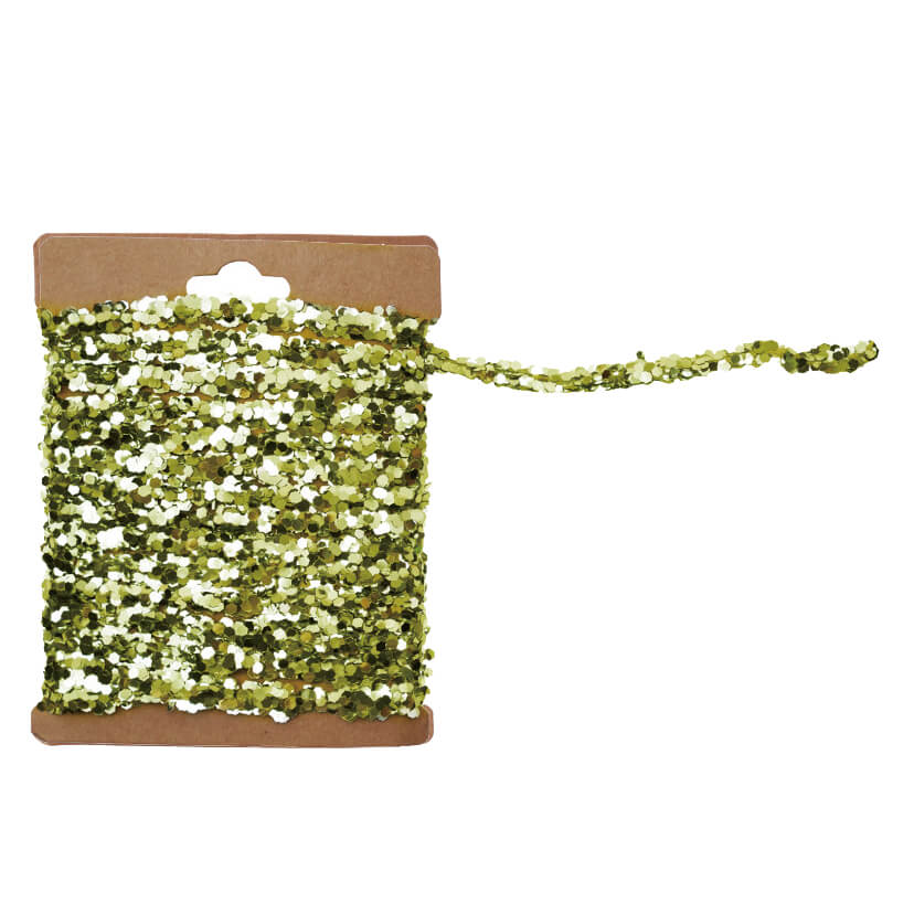 120" Gold Finish String Glitter Garland On Kraft Card - Image 2