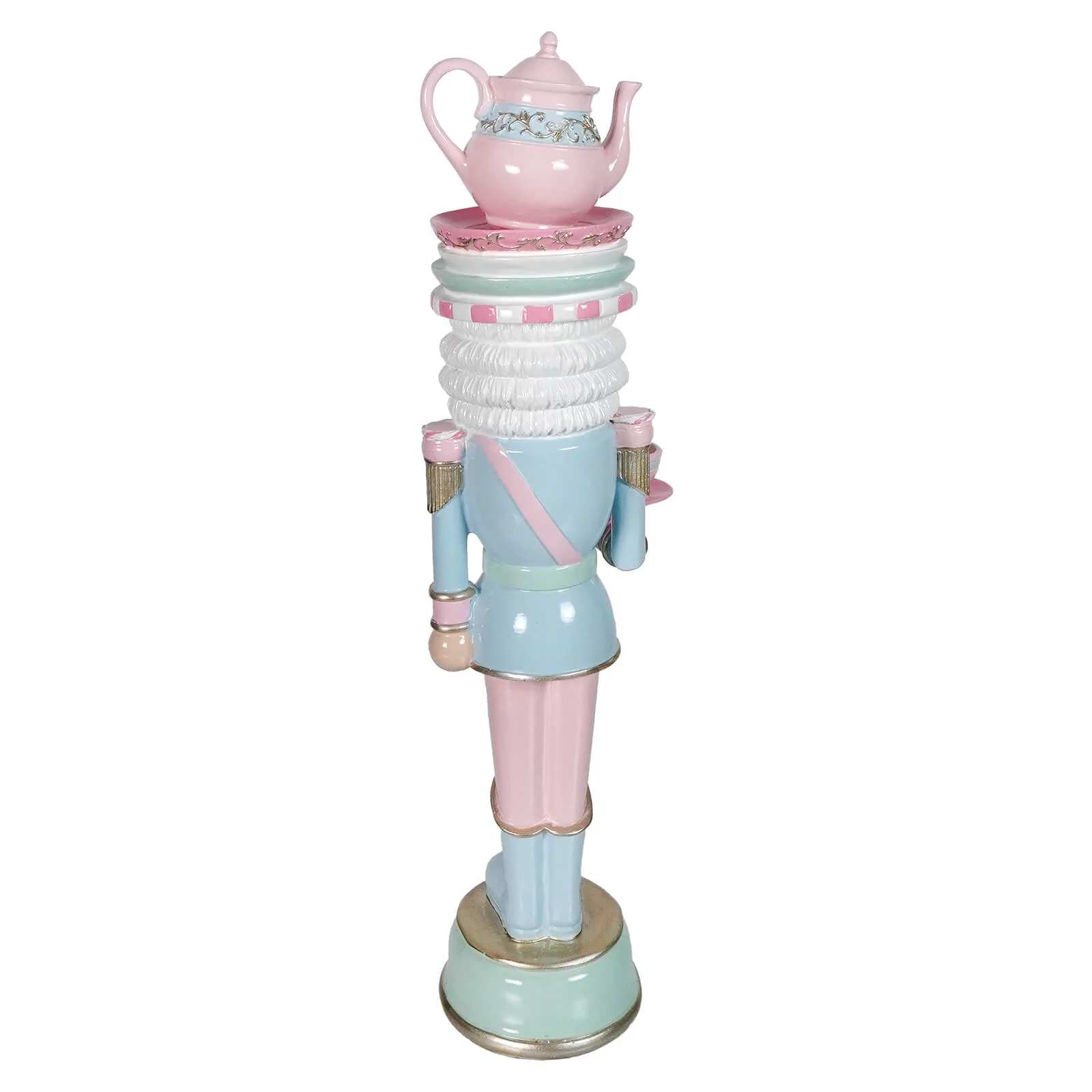 15.75" Pastel Resin Dessert Toy Soldier Balancing Teapot - Image 3