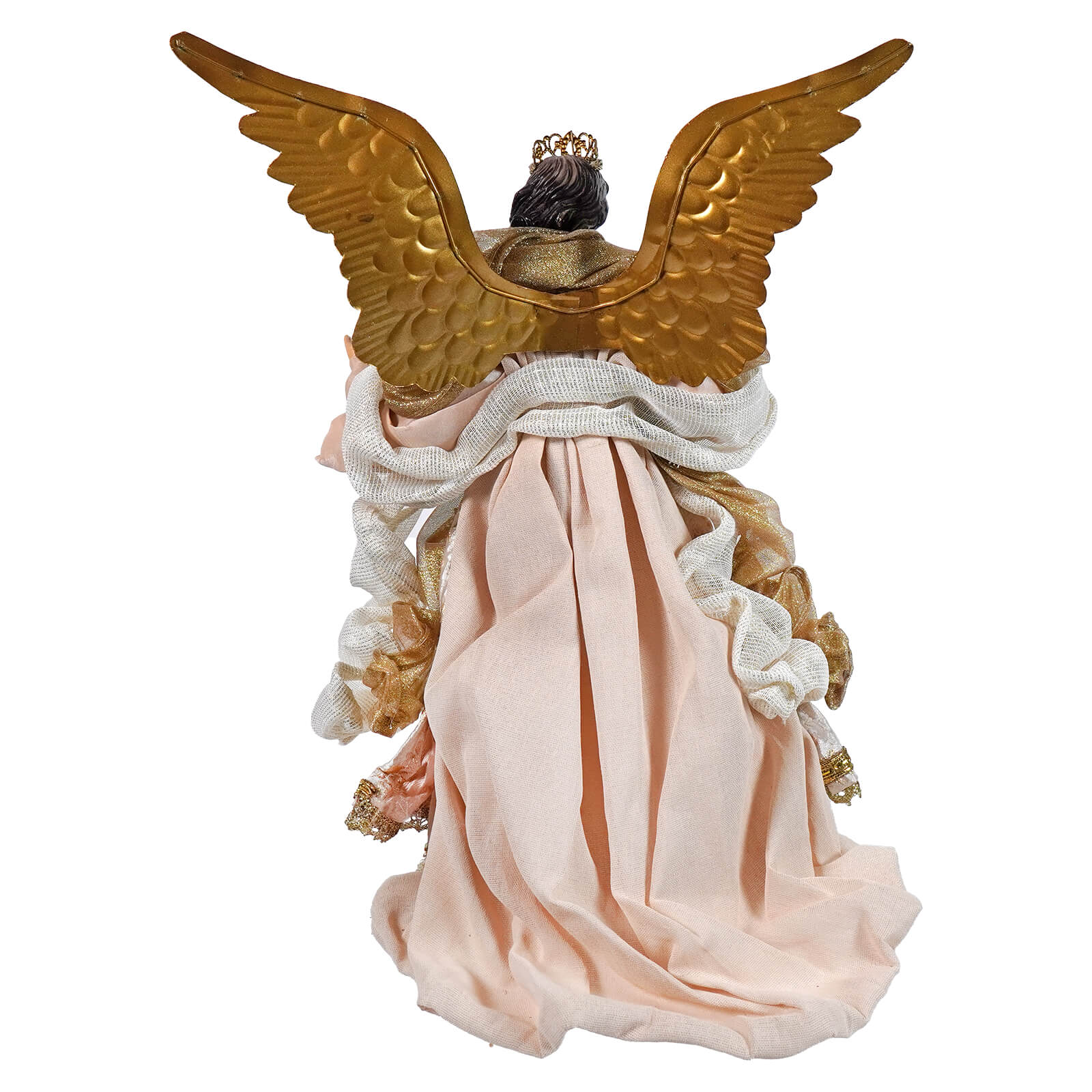 16" Elegant Pink Dress Victorian Angel Tree Topper - Image 4