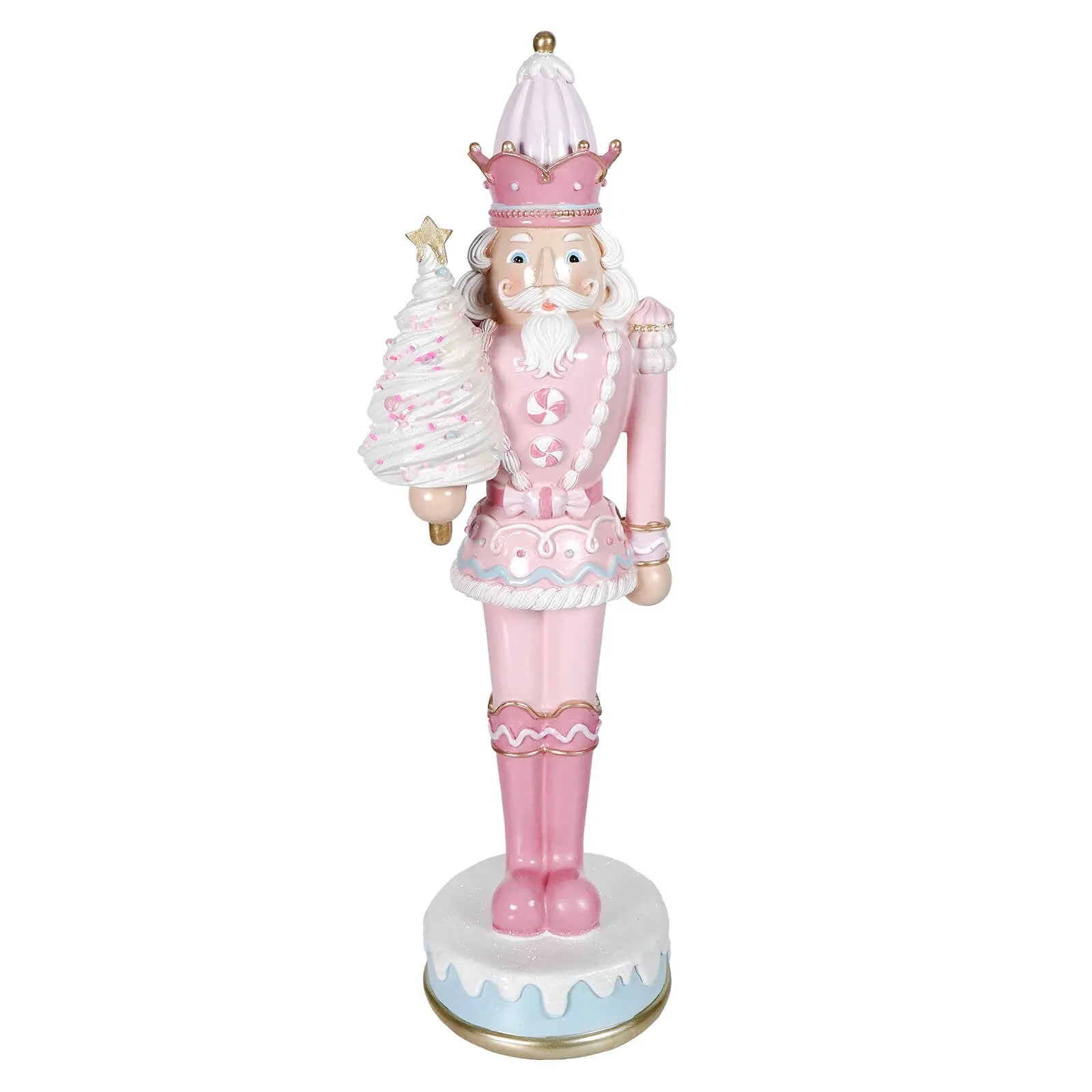 18" Pastel Pink Resin Dessert Toy Soldier