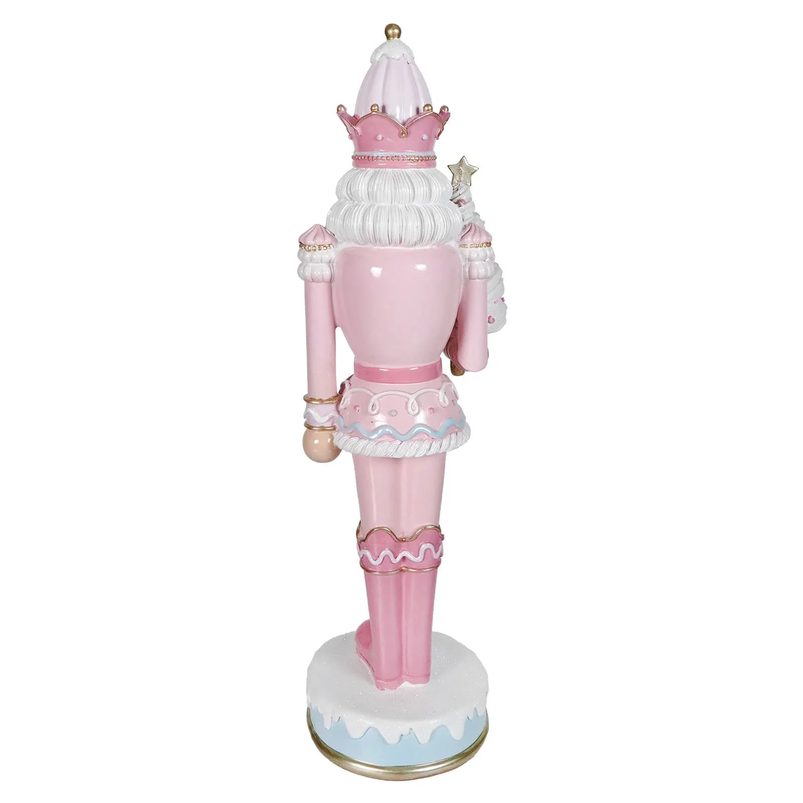 18" Pastel Pink Resin Dessert Toy Soldier - Image 2