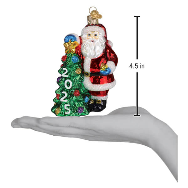 2025 Santa With Tree Ornament - Image 4