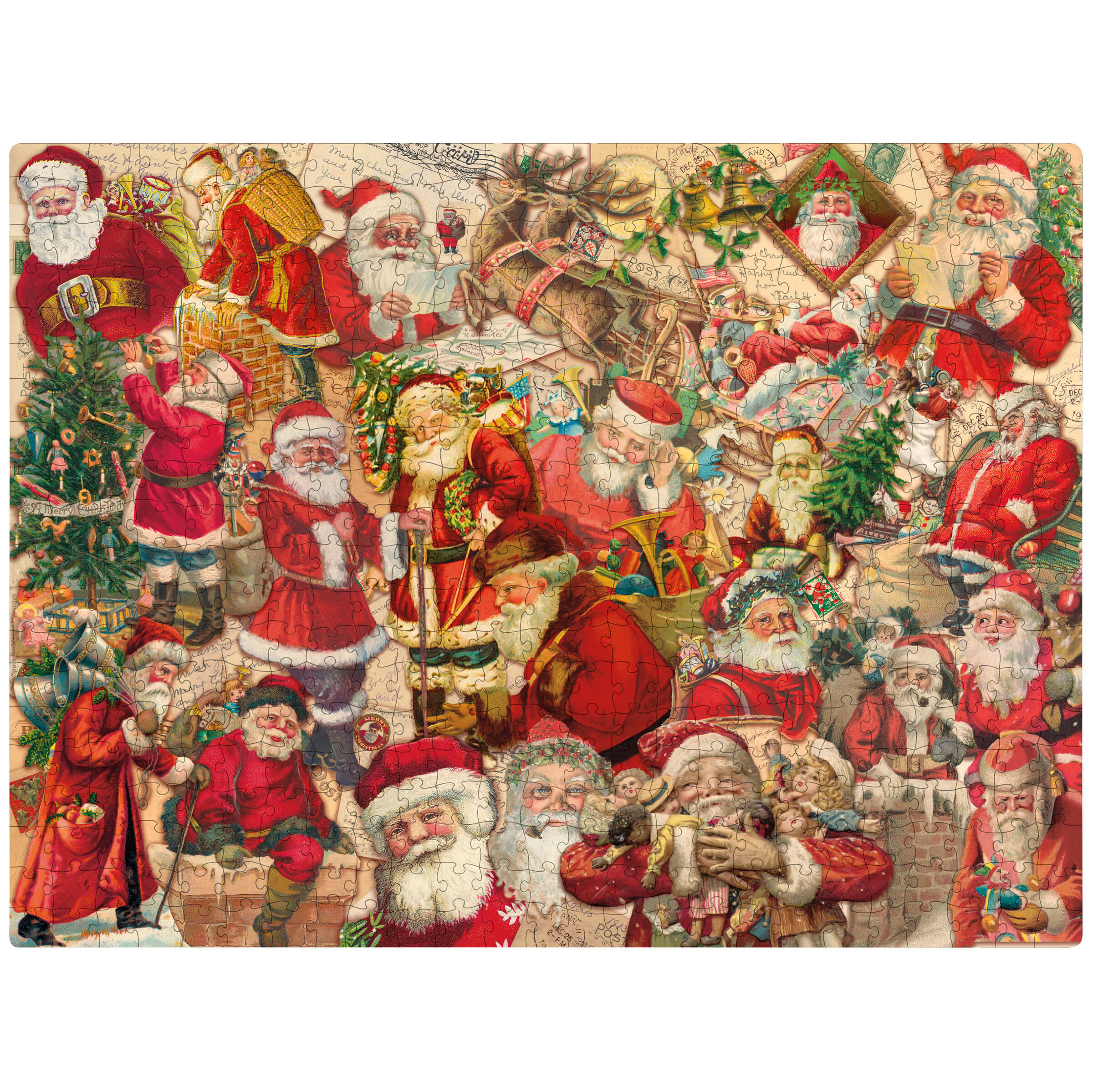 500 Piece Vintage Santas Puzzle - Image 2