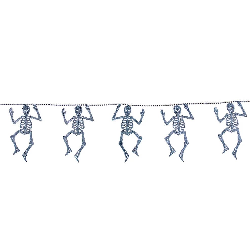 6' Silver Skeleton Garland - Image 2