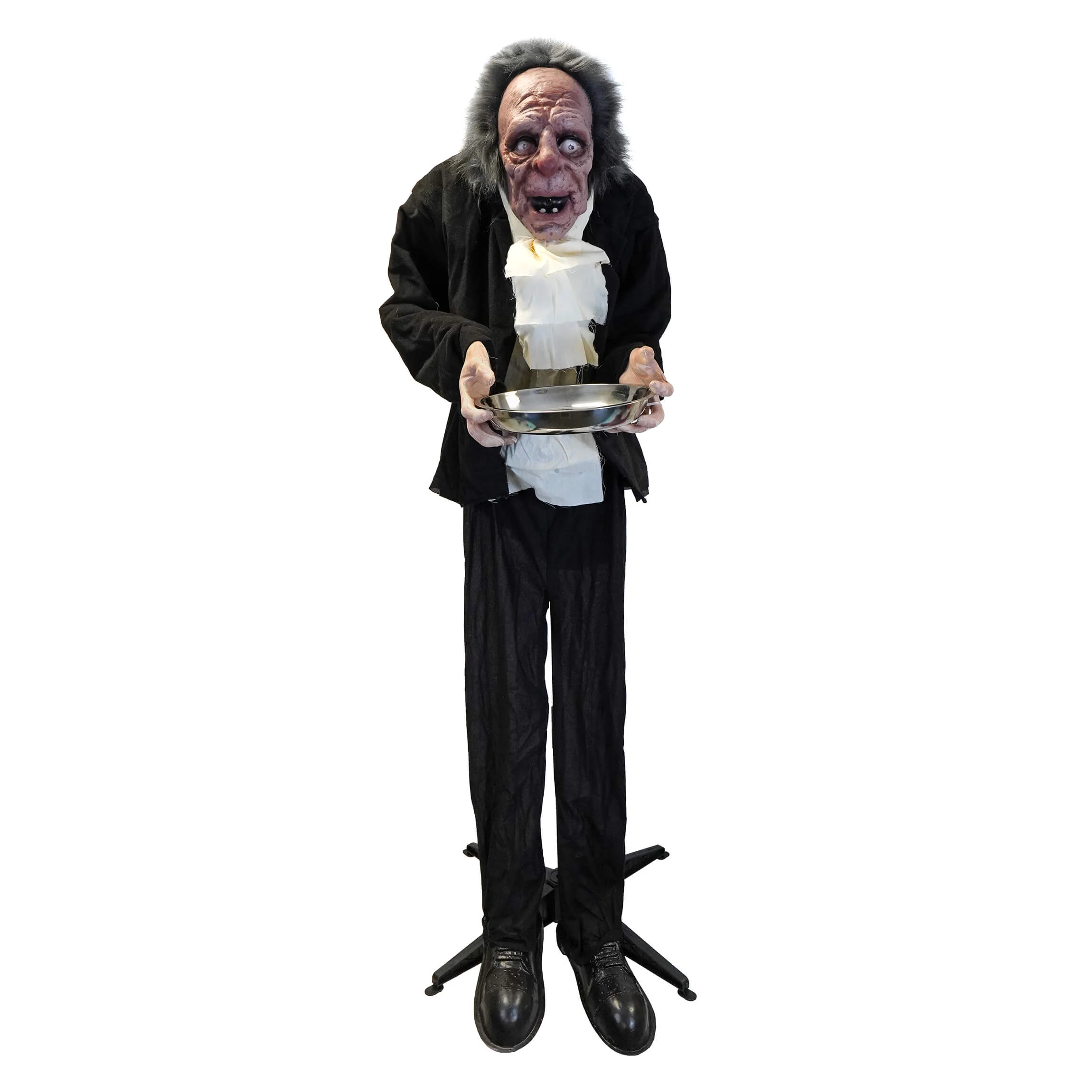 Large Animated Halloween Butler with Tray – 60"