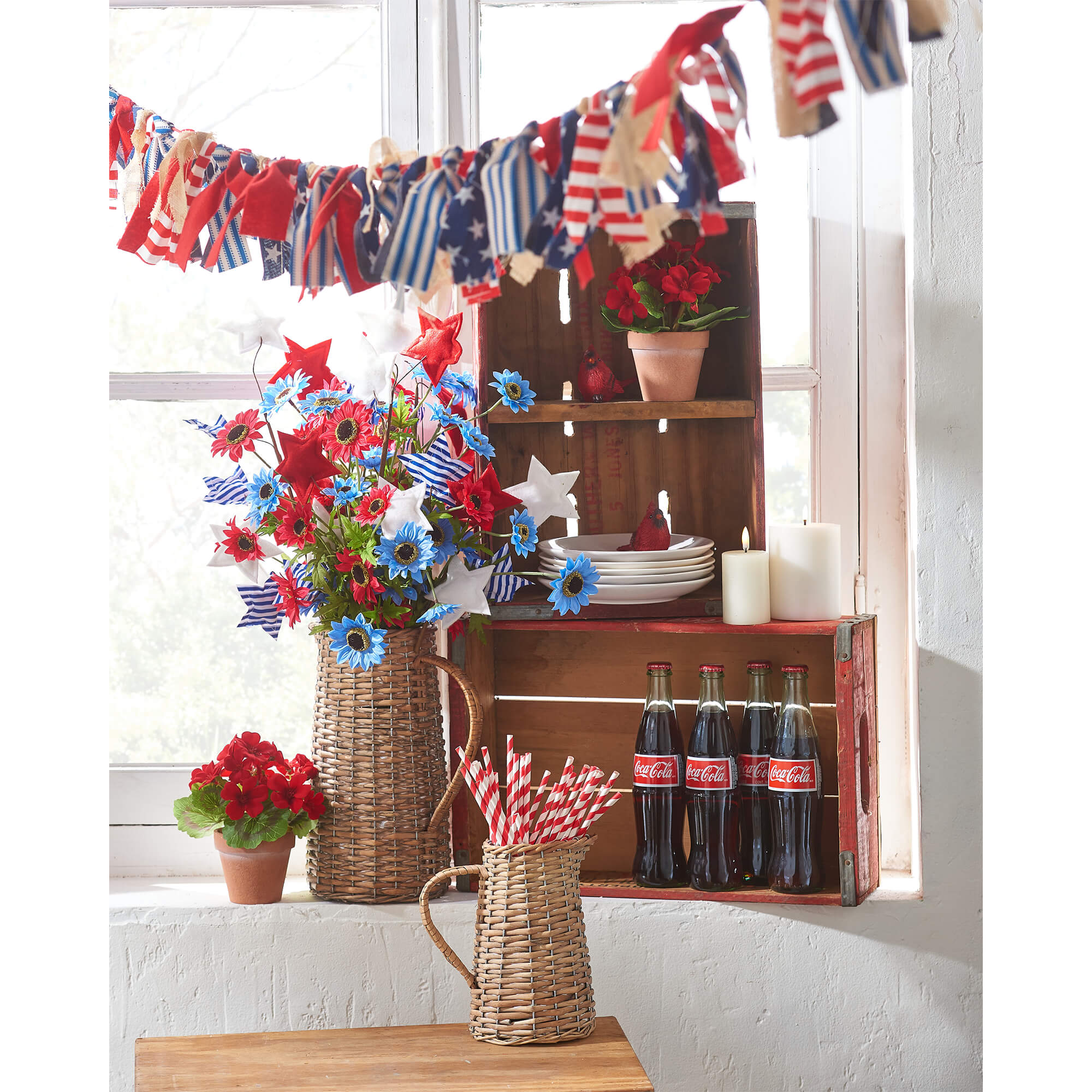 72" American Flag Tie Garland - Image 3