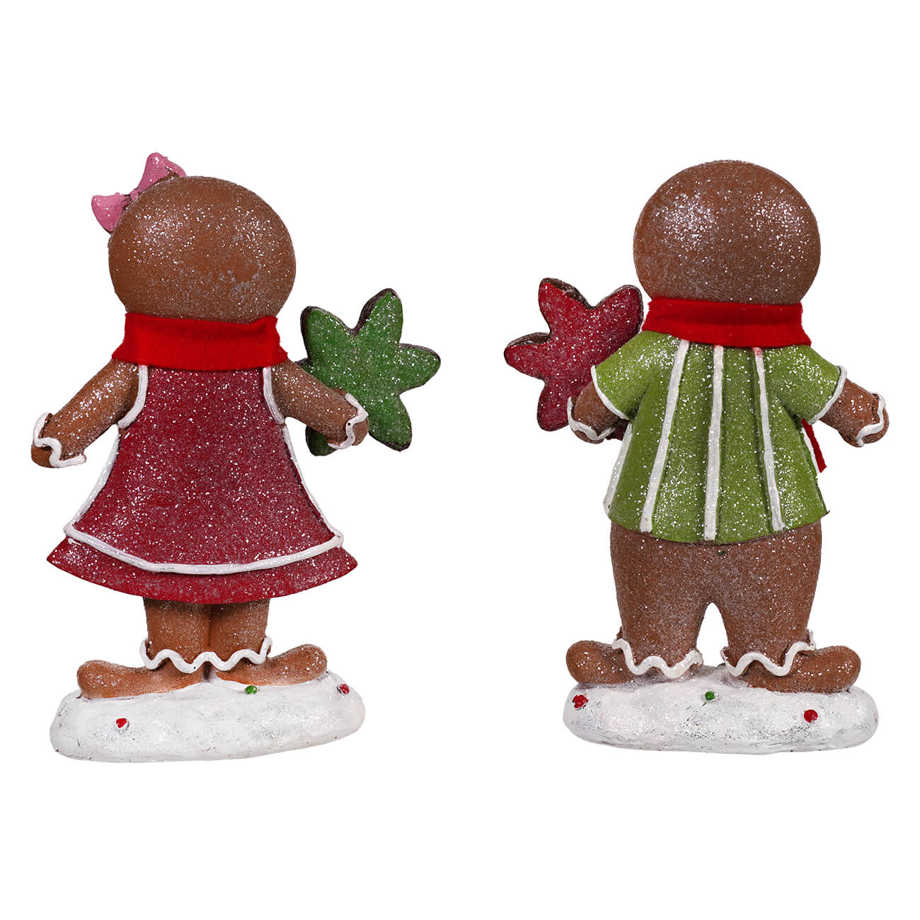 8.5" Resin Gingerbread Cookie Couple Set/2 - Image 2