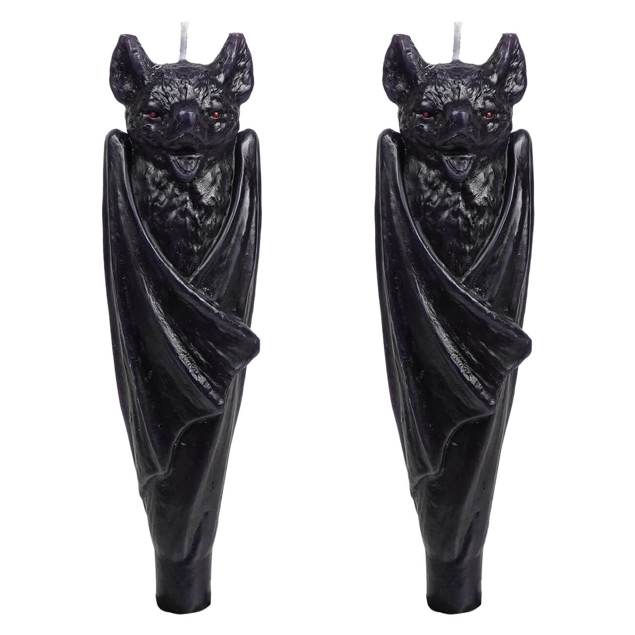 8" Black Bat Taper Candles Box Set/2