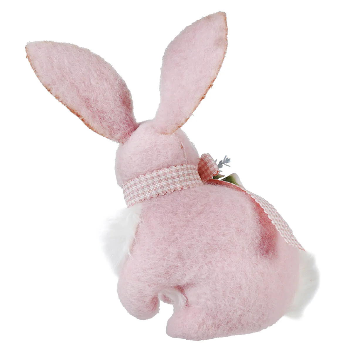 8" Pink Wool Sitting Easter Bunny - Image 2