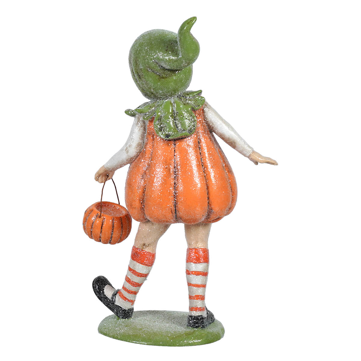 8" Resin Jack-O'-Lantern Costume Trick-Or-Treater Figurine - Image 2
