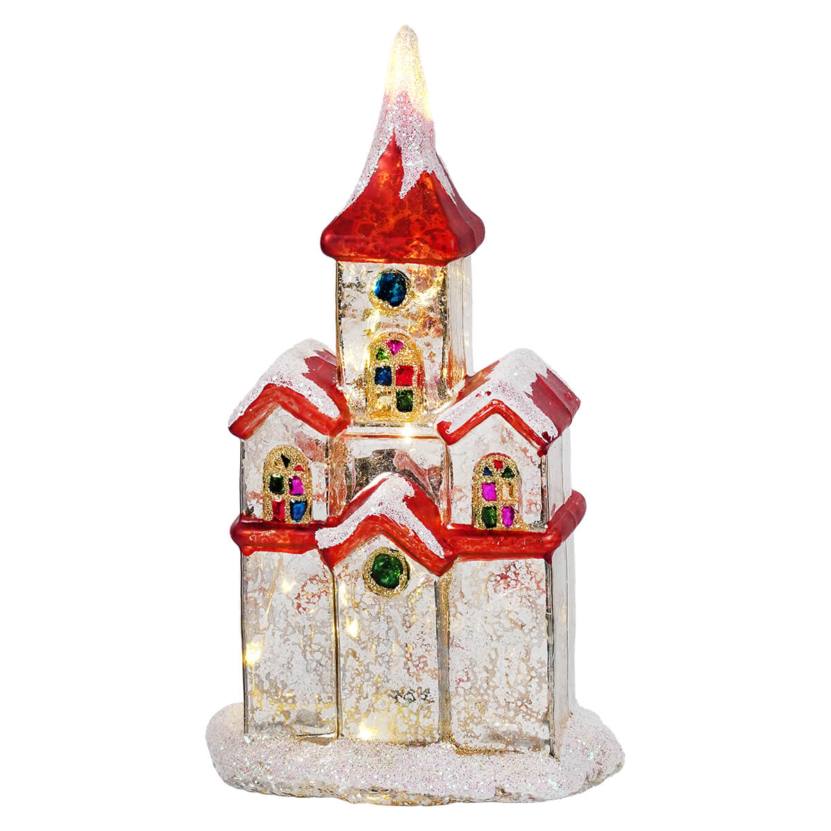 9" Lighted Vintage Church - Image 2