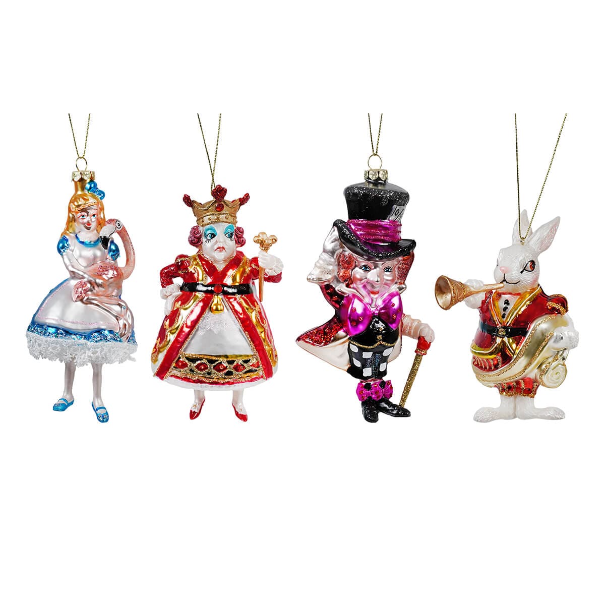 Noble Gems™ Alice In Wonderland Glass Ornaments Box Set/4