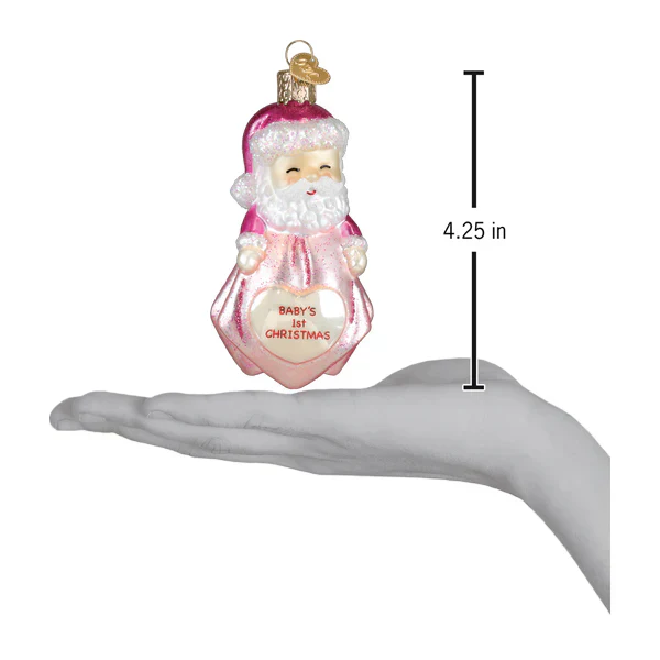 Baby Girl's 1st Santa Lovey Ornament - Image 4