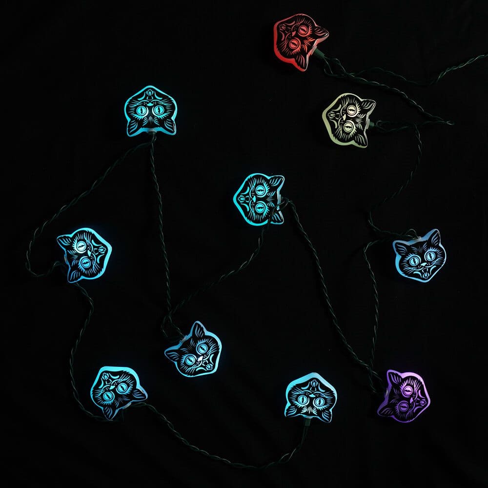 Black Cat Mask LED Light String - Image 4
