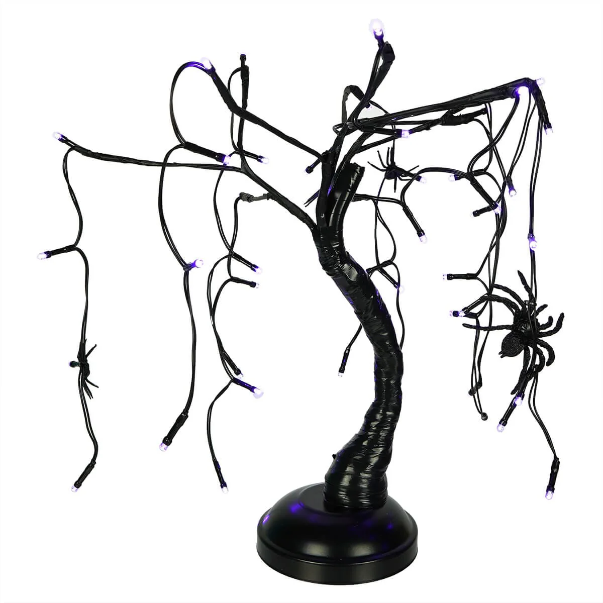 Black Spider Tree With 48 Purple LED Lights - Image 2