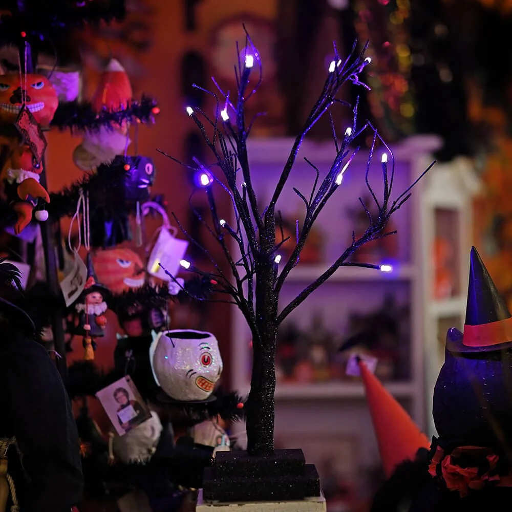Black Twig Light Up Halloween Tree - Image 2