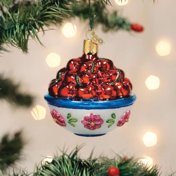 Bowl Of Cherries Ornament - Image 3