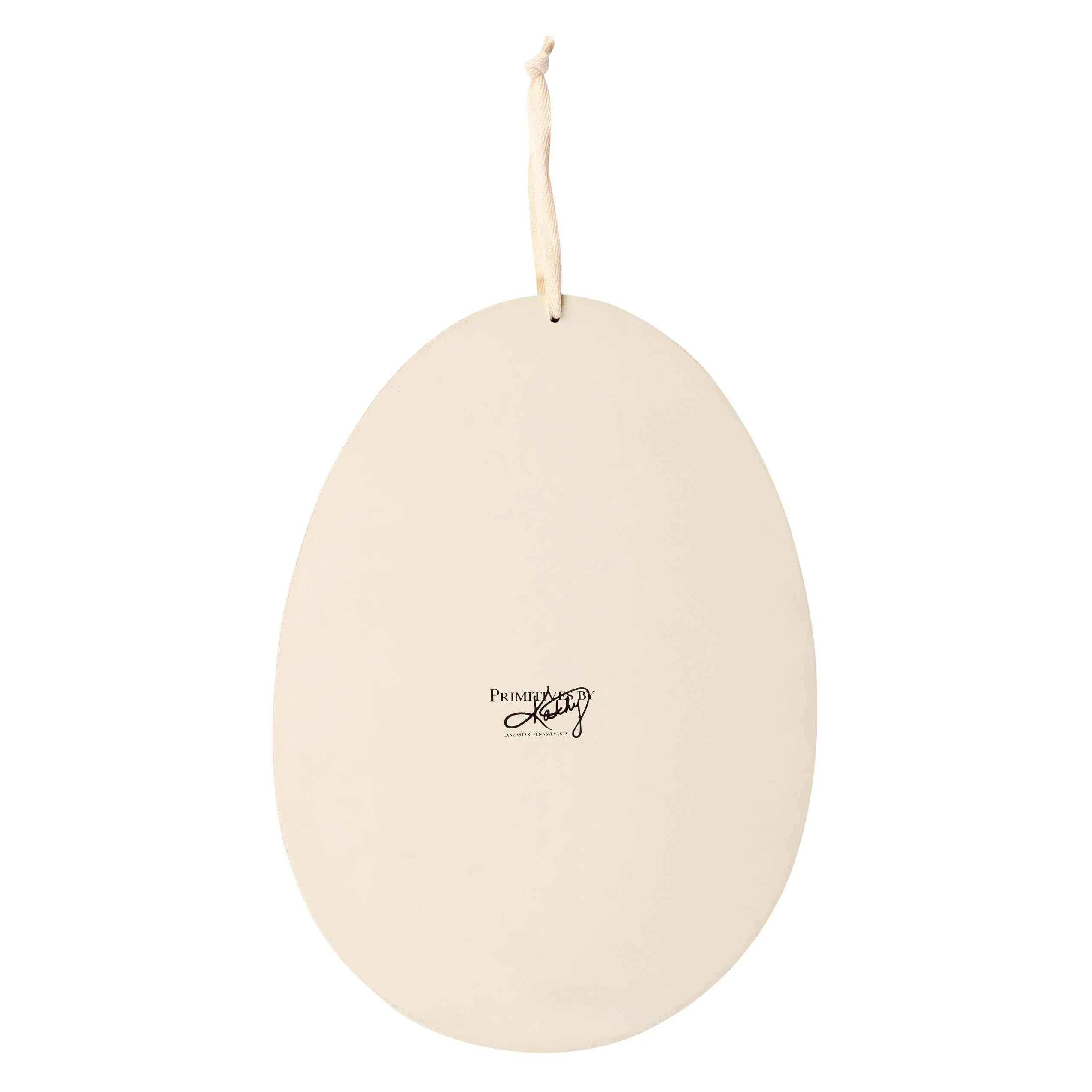 Bunnies Surrounded By Blue Spring Flowers Egg Shaped Hanging Wall Decor - Image 2