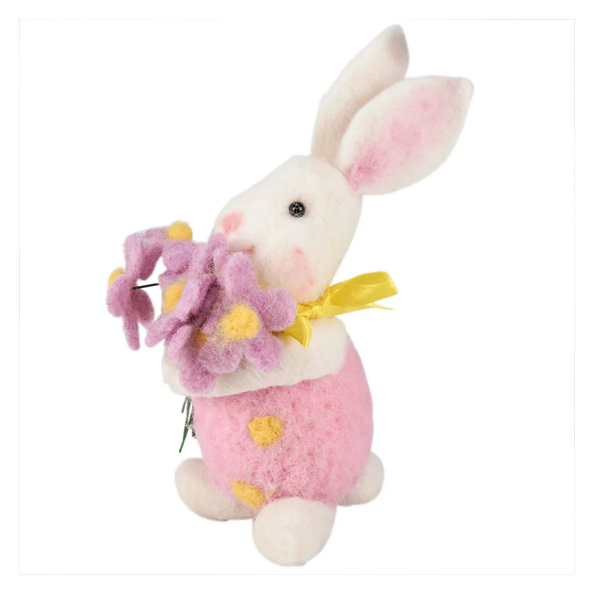 Bunny With Bouquet Critter Ornament - Image 3