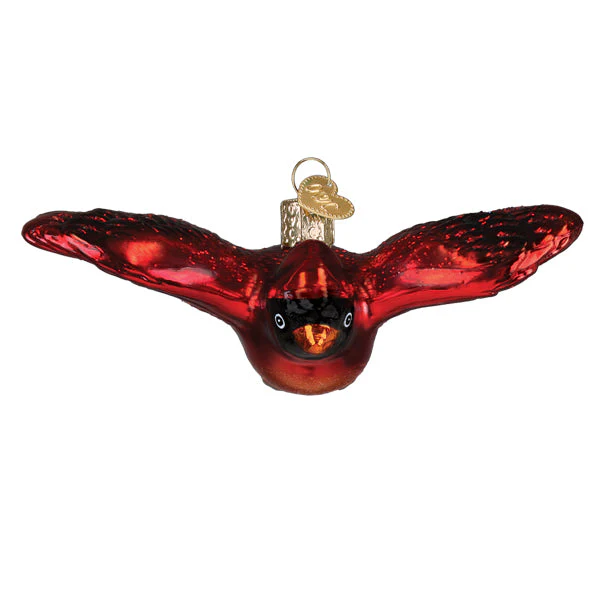 Cardinal In Flight Ornament - Image 2