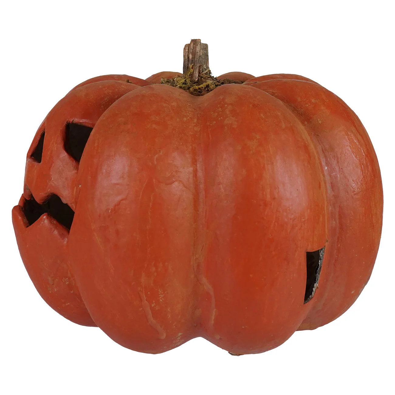 Carved Orange Grinning Face Pumpkin Jack-O'-Lantern - Image 2
