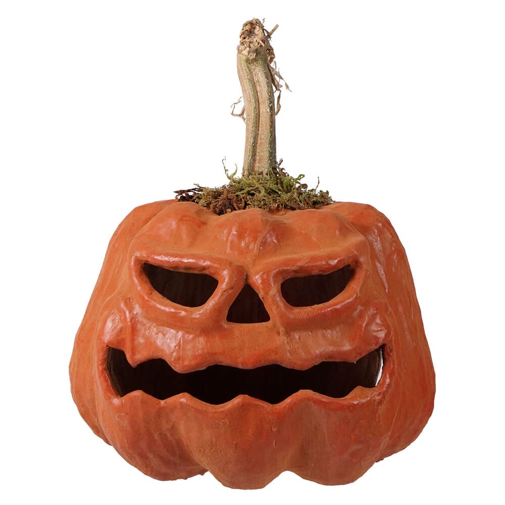 Carved Orange Smiling Faced Pumpkin