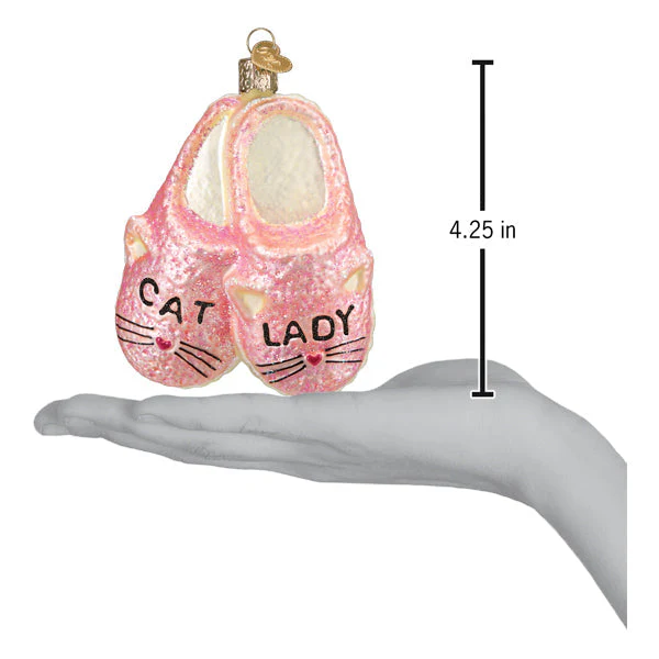 Cat Lady Slippers Ornament - Image 4