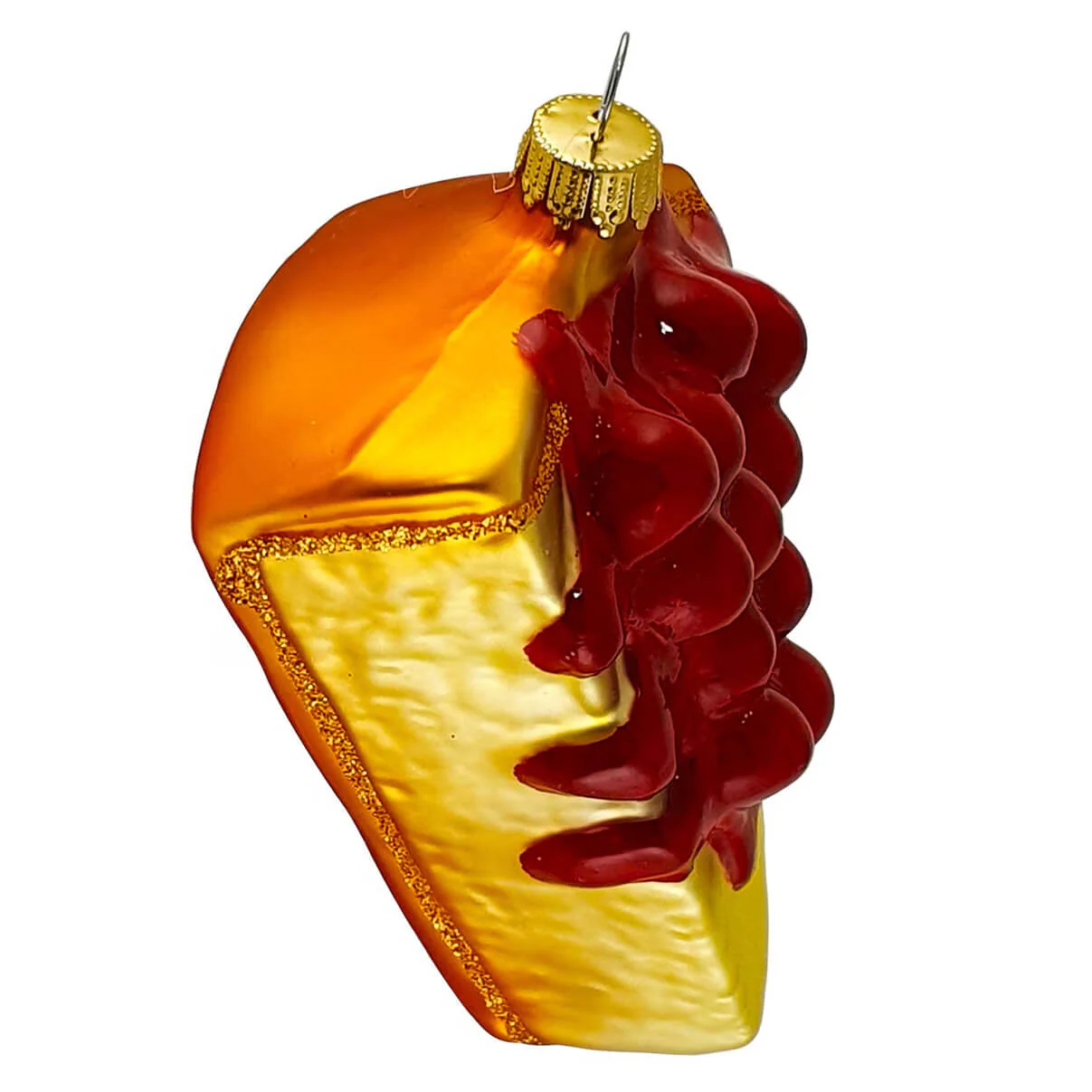 Cherry Cheesecake Glass Ornament