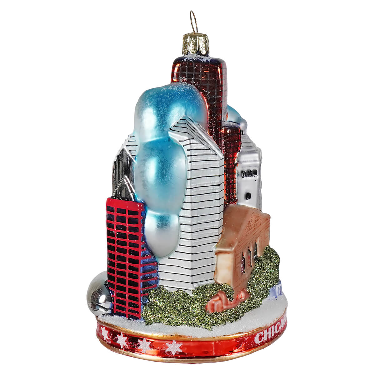 Chicago Cityscape Glass Ornament - Image 2