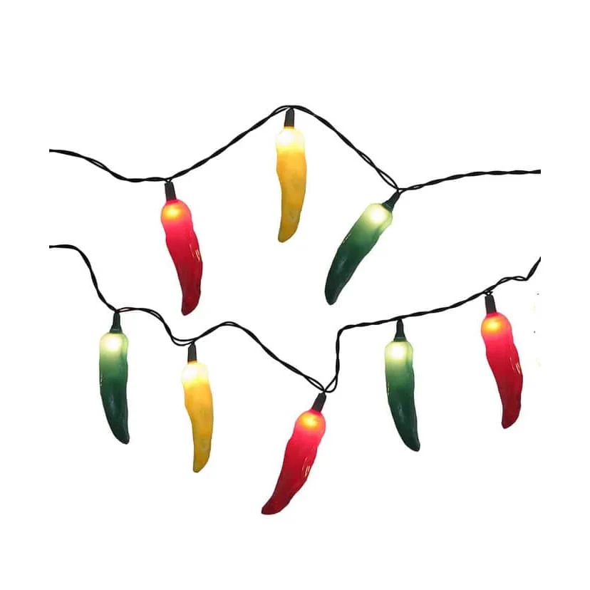 9' UL 10L Multicolored Chili Pepper Connectible Light Strand Set - Image 3