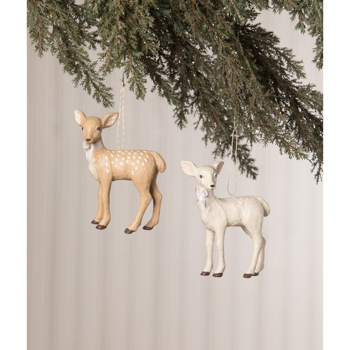 Christmas Fawn Ornaments Set/2 - Image 2
