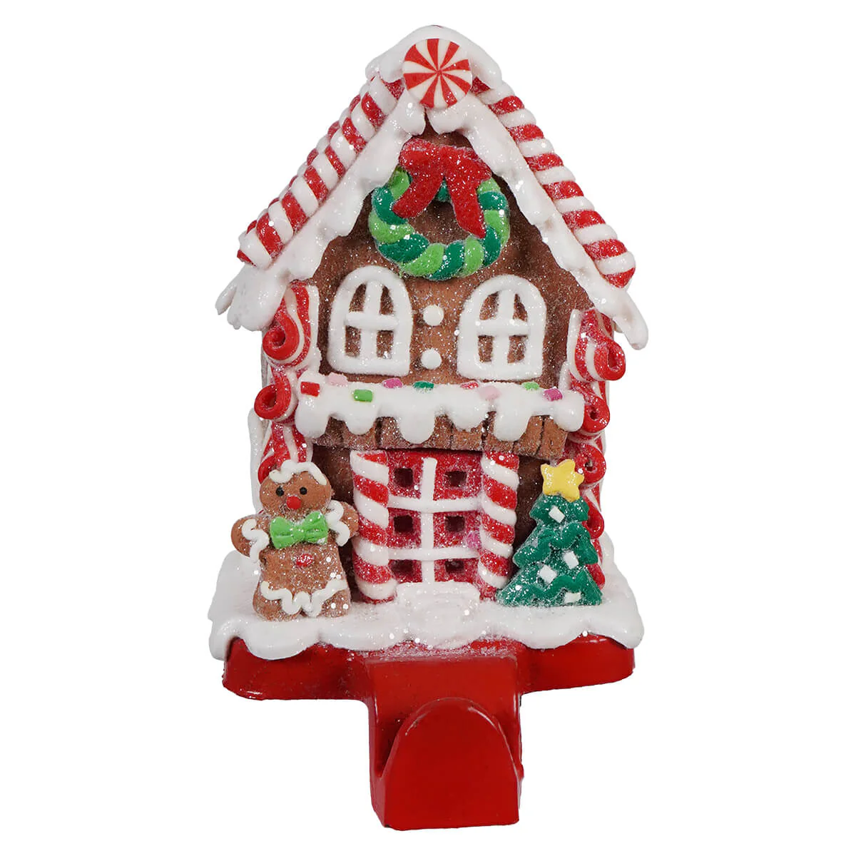 Clay Dough Holiday Gingerbread House Stocking Holder