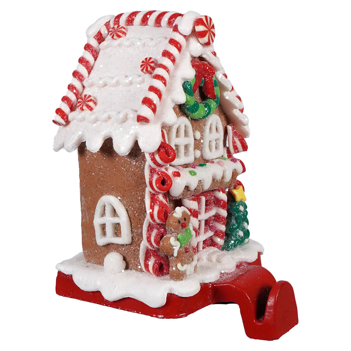 Clay Dough Holiday Gingerbread House Stocking Holder - Image 2