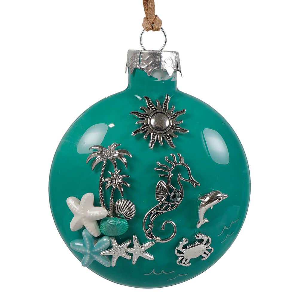 Coastal Seahorse Christmas Ornament