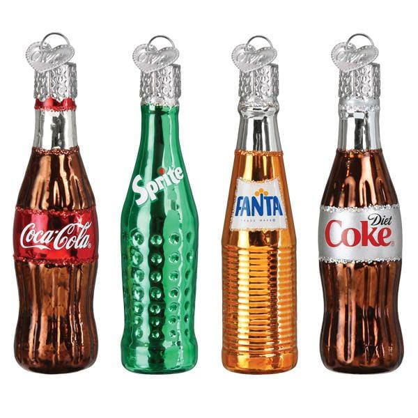 Coca-Cola Mini Beverage Ornament Set/4