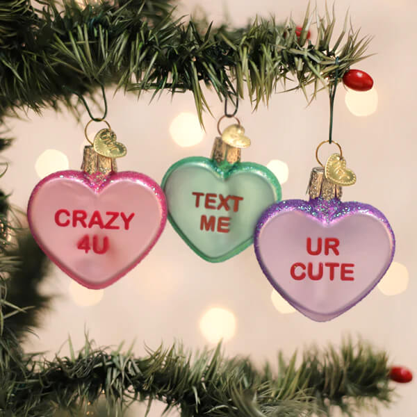 Conversation Heart Ornaments Gift Box Set/3 - Image 2