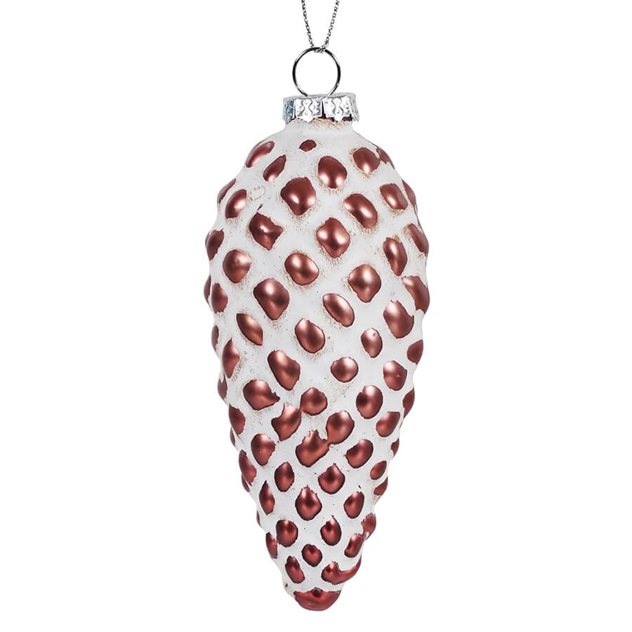Copper Glass Pinecone Ornament