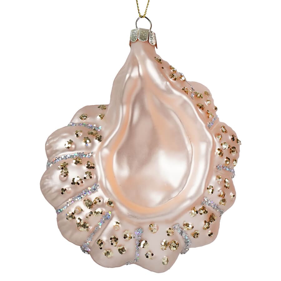 Coral Round Spiral Shell Ornament - Image 2