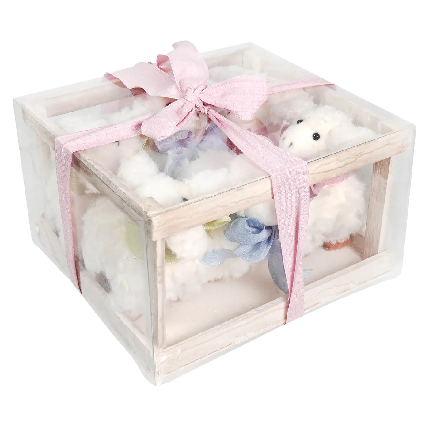 Crate Full Of Fluffy White Sheep Boxed Set/6 - Image 2
