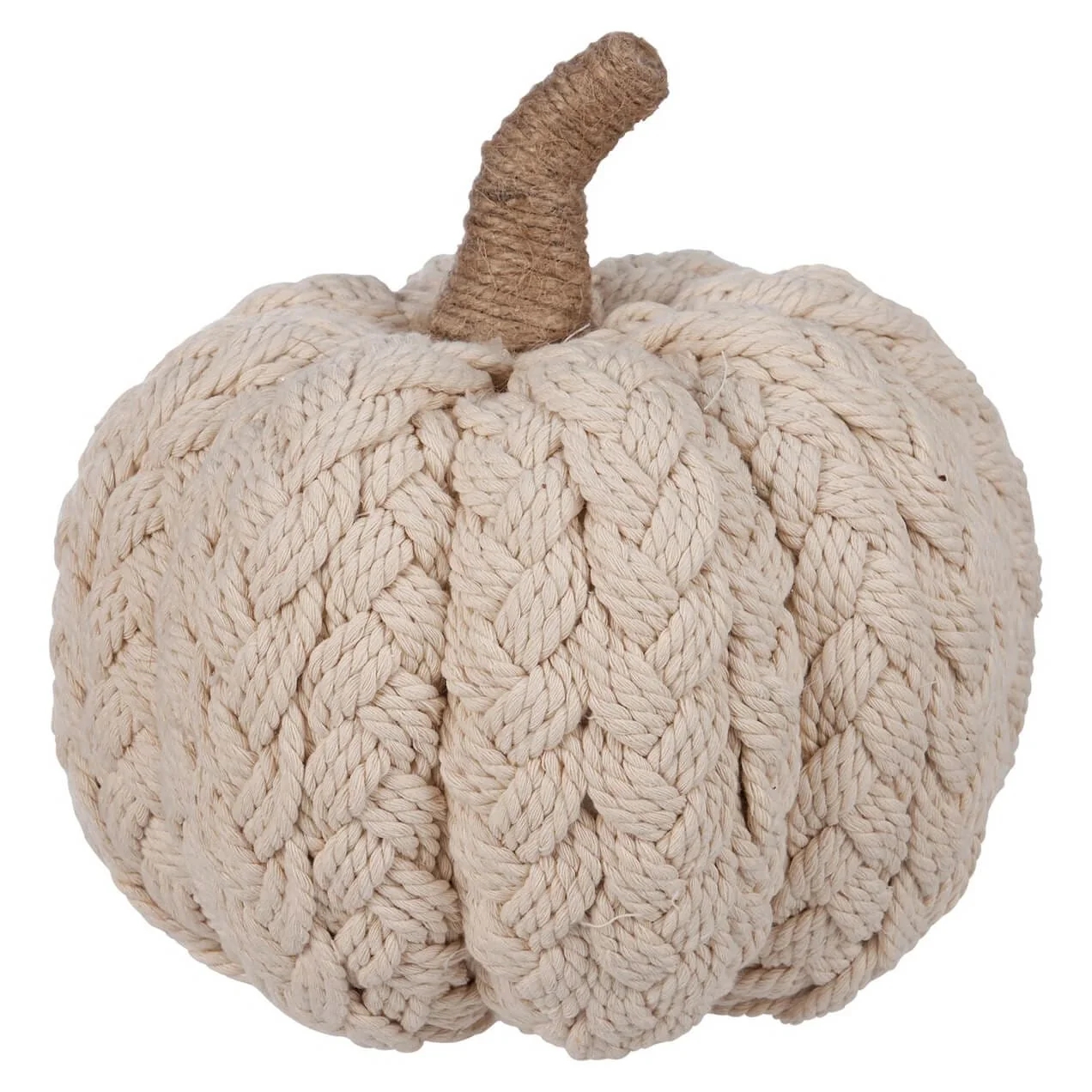 Cream Braided Pumpkin