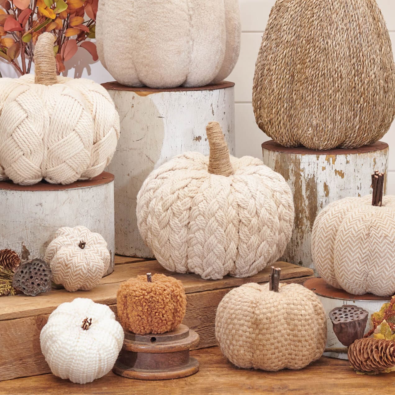 Cream Braided Pumpkin - Image 4