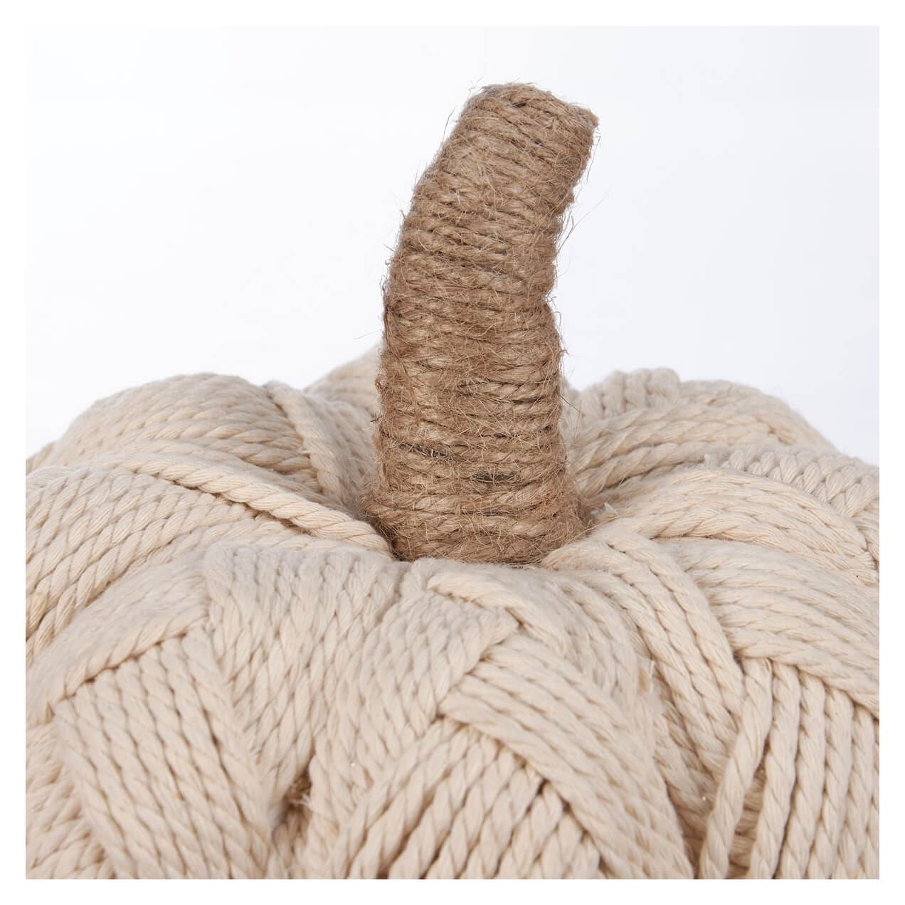 Cream Woven Cotton Pumpkin - Image 3