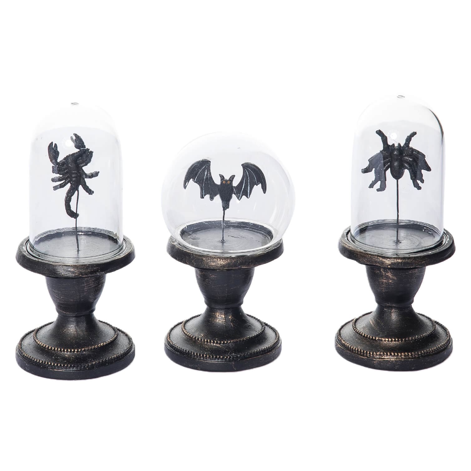 Creepy Cloche Resin Decor Set/3