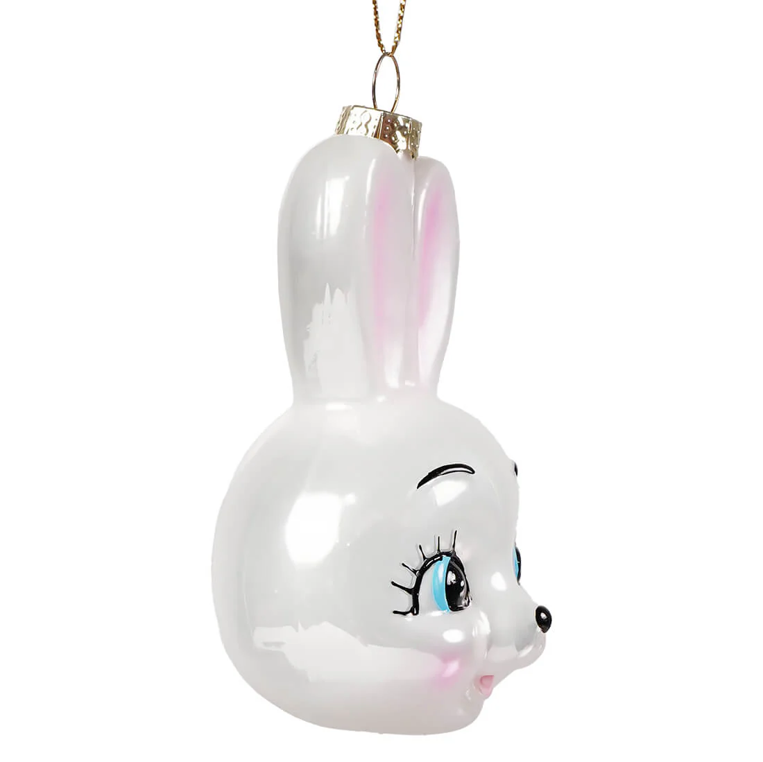 Cute Bunny Glass Ornament - Image 2