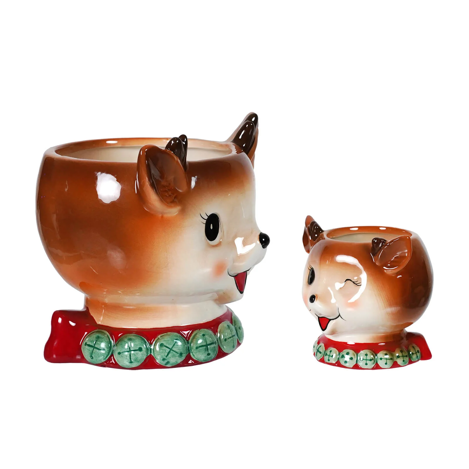 Dolomite Vintage Reindeer Snack Bowls Set/2 - Image 2