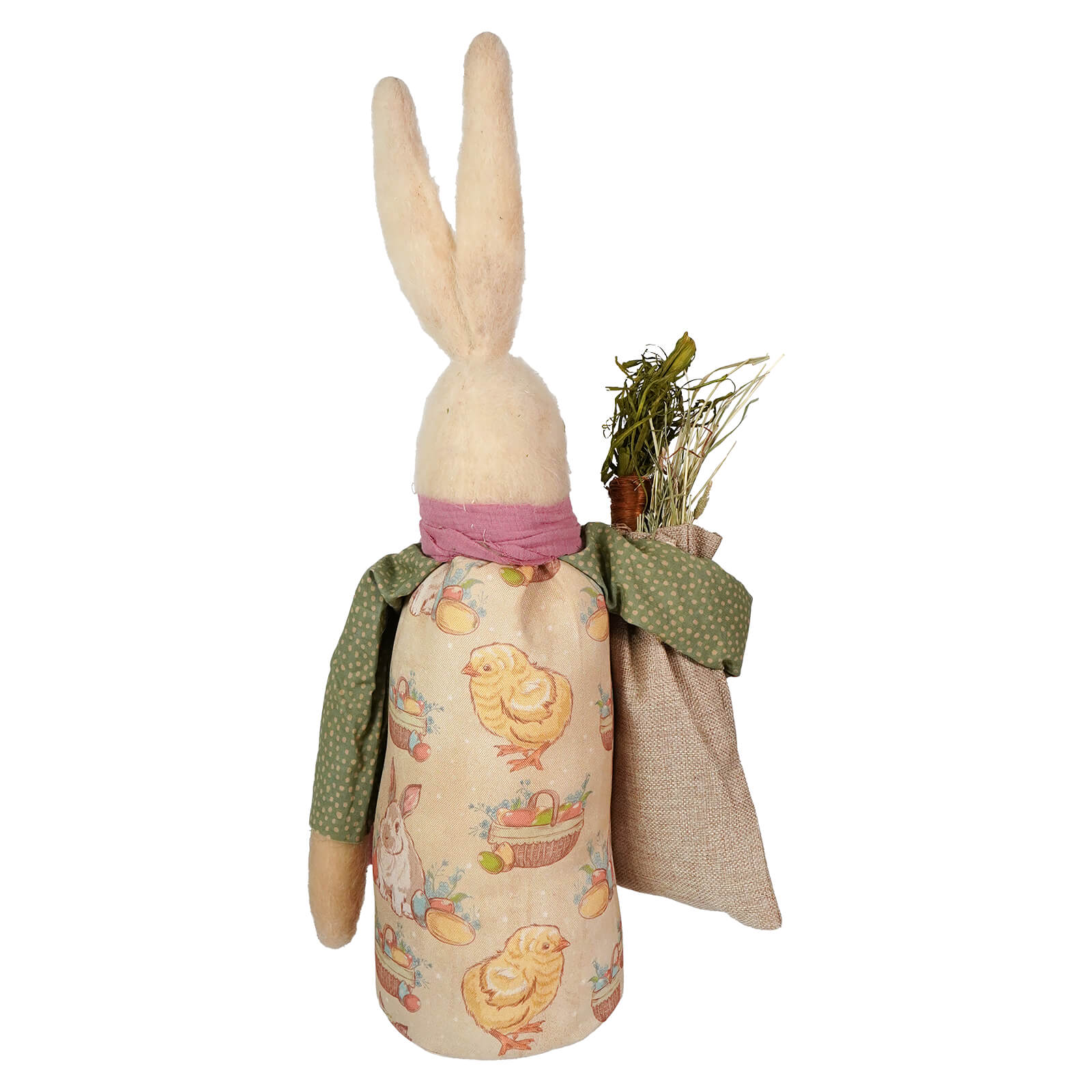 Easter Attire White Bunny Holding Sack Of Goods - Image 3