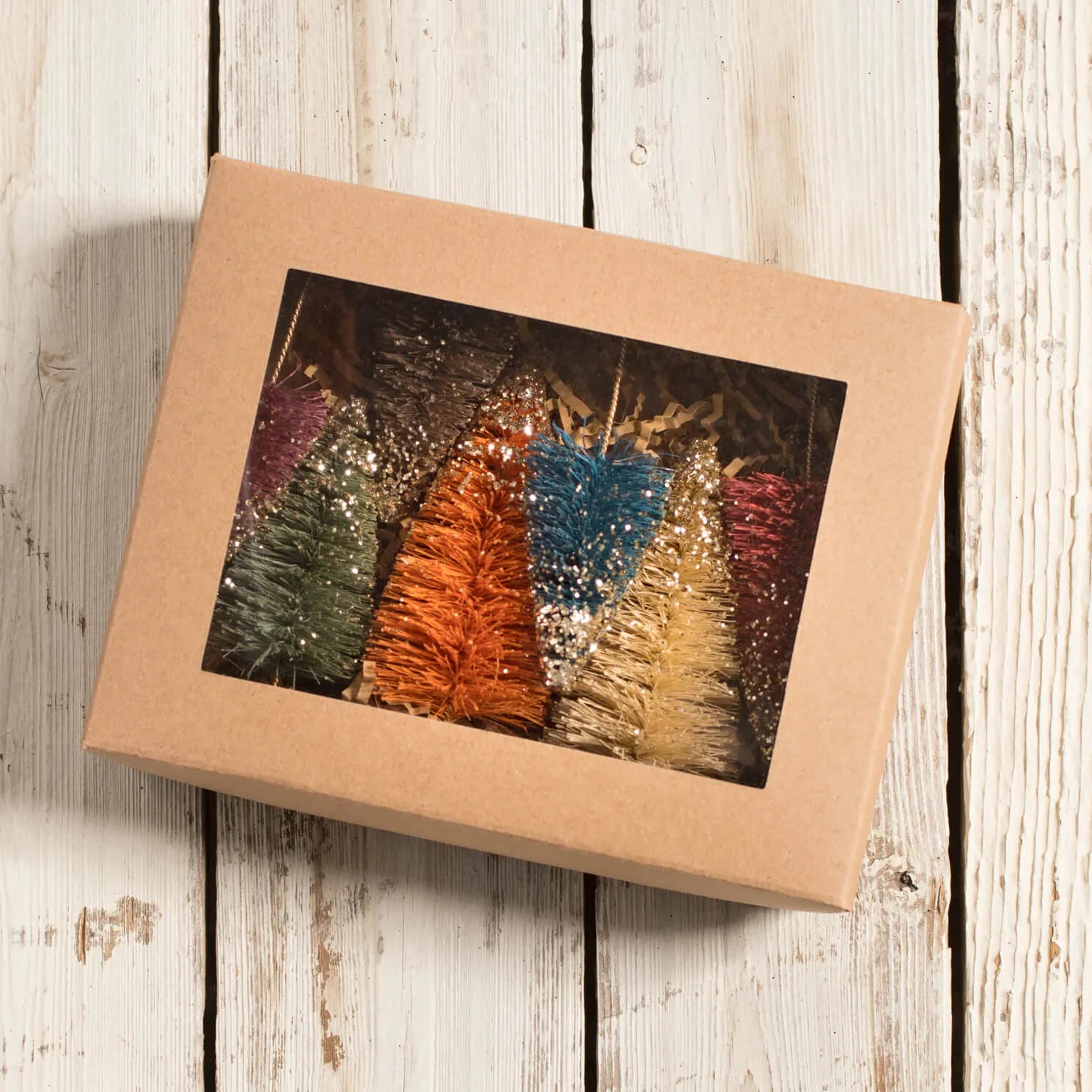 Fall Bottle Brush Trees Set/7 - Image 2