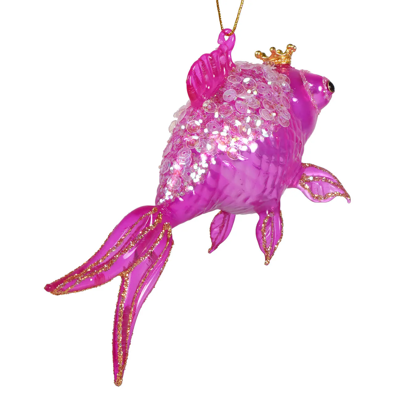 Fanciful Pink Goldfish Ornament - Image 2